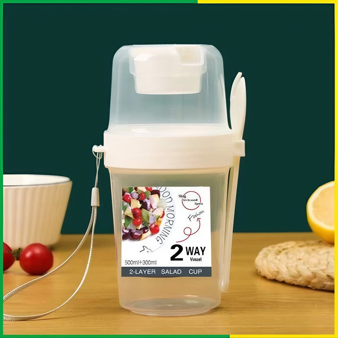 🥗 FreshCup™ – Copo Portátil Duplo para Saladas, Frutas e Lanches Saudáveis