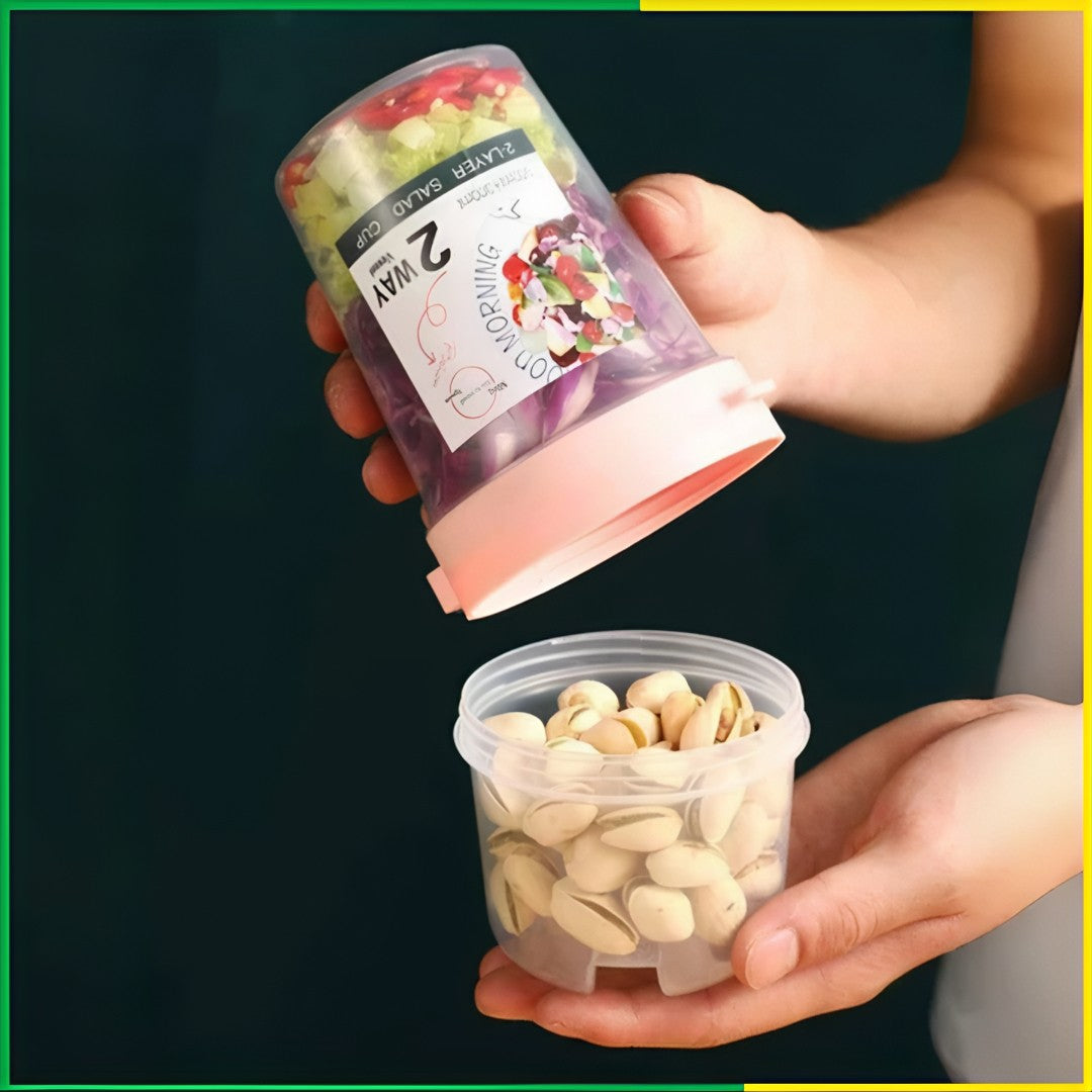 🥗 FreshCup™ – Copo Portátil Duplo para Saladas, Frutas e Lanches Saudáveis